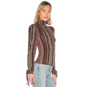 Free People Donatella Body Hugging Blouse